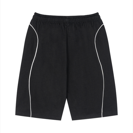 Unisex Piping Drawstring Shorts