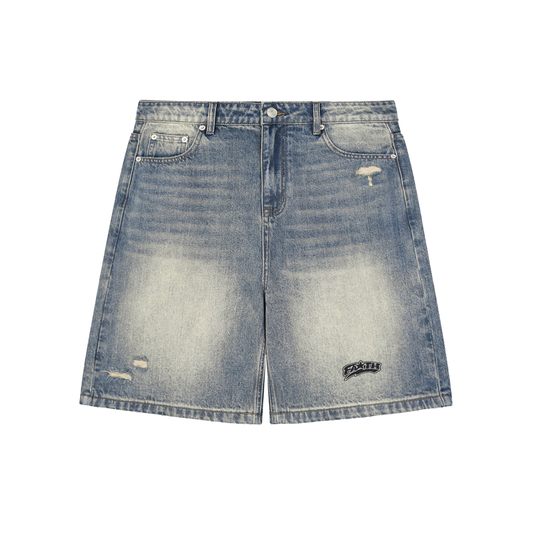 Faith Distressed Baggy Denim Shorts